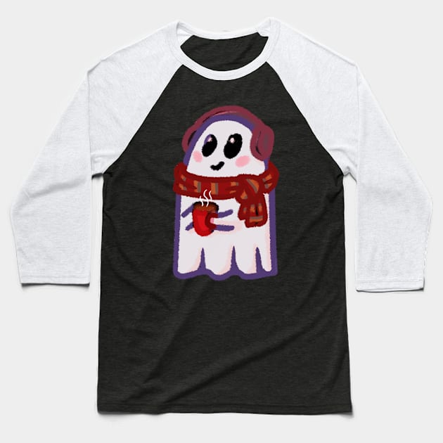 A ghostly cuppa' Baseball T-Shirt by Bribritenma